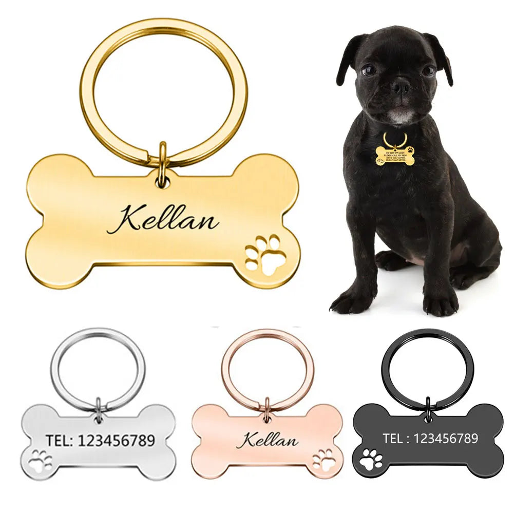 Personalized Pet ID Tag – Engraved Name & Phone
