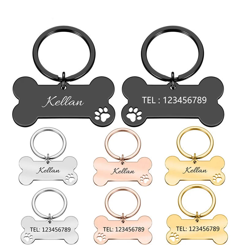 Personalized Pet ID Tag – Engraved Name & Phone