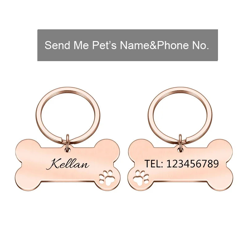 Personalized Pet ID Tag – Engraved Name & Phone
