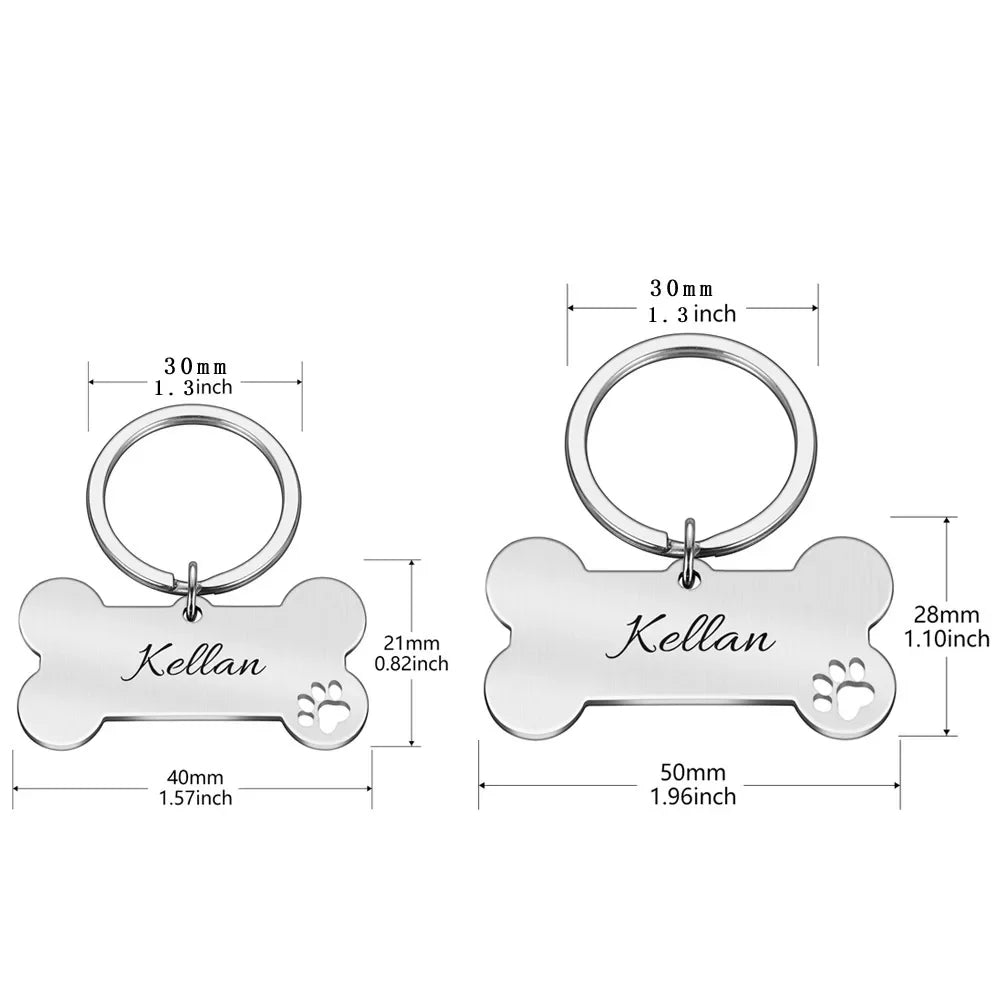 Personalized Pet ID Tag – Engraved Name & Phone