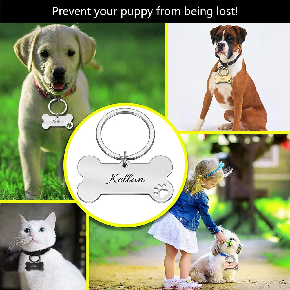 Personalized Pet ID Tag – Engraved Name & Phone