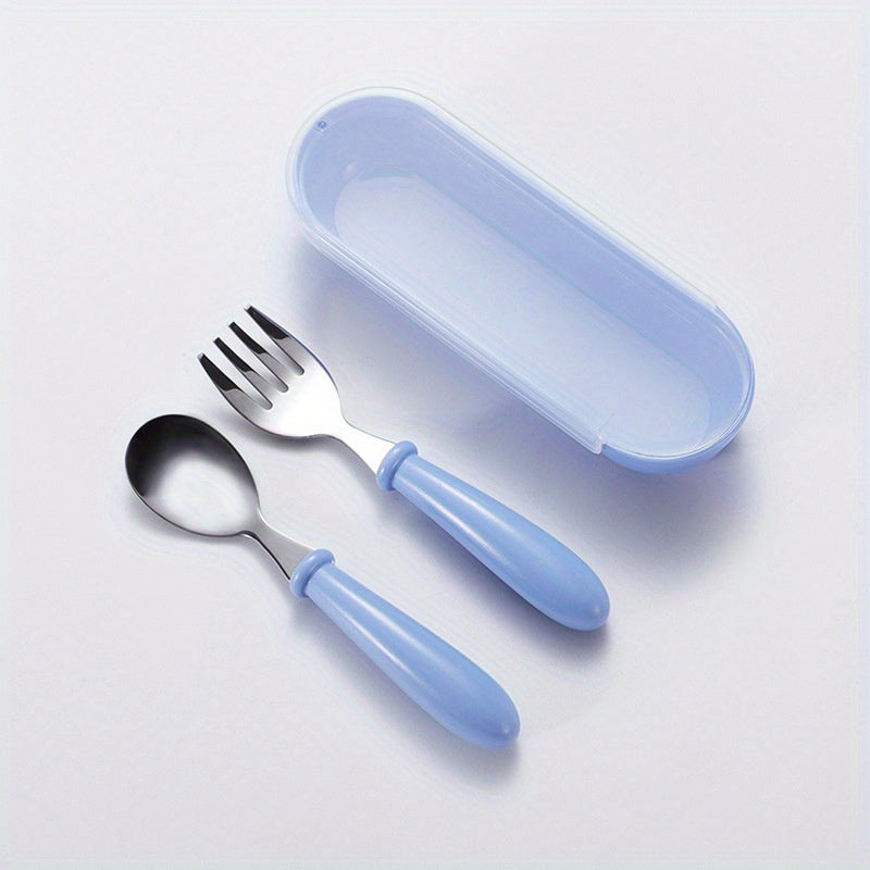 Personalized Kids’ Cutlery Set – Spoon, Fork & Storage Box Gift